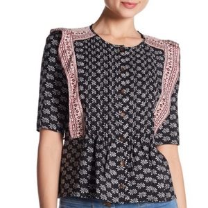 VERONICA BEARD Jules Pintuck Flutter Sleeve